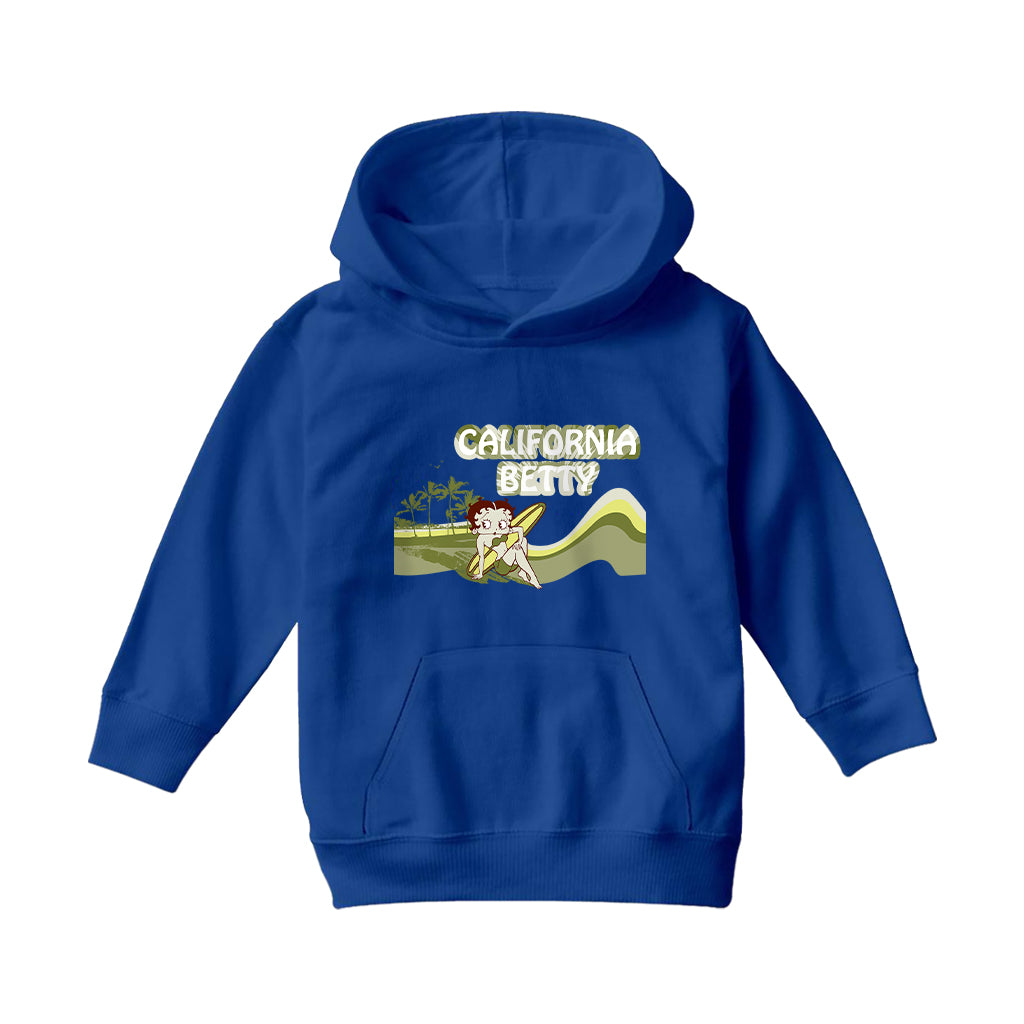 Betty Boop California Betty Beach Kids Hooded Sweatshirt