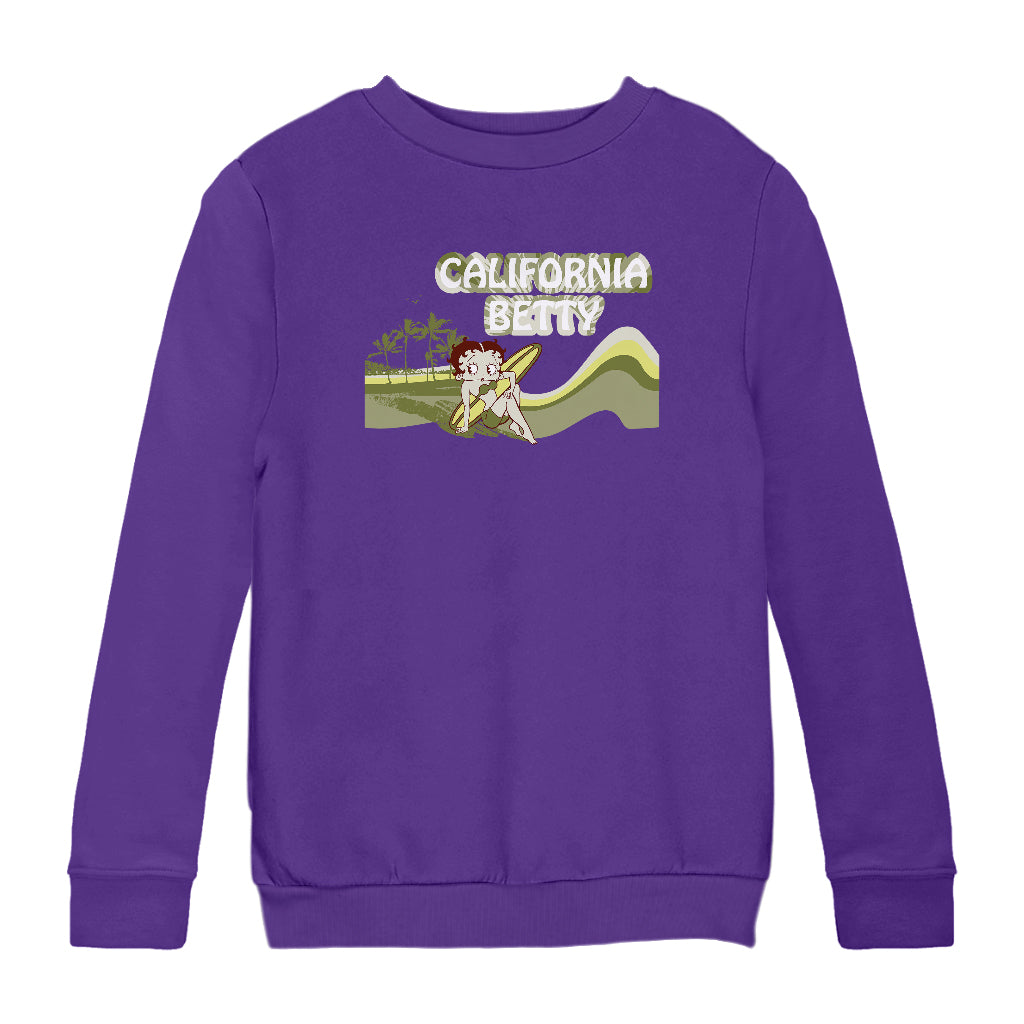 Betty Boop California Betty Beach Kids Sweatshirt