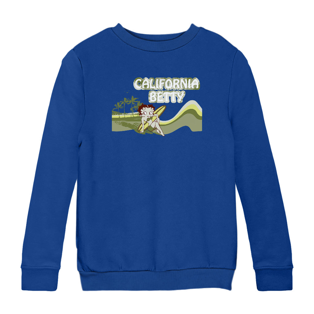 Betty Boop California Betty Beach Kids Sweatshirt