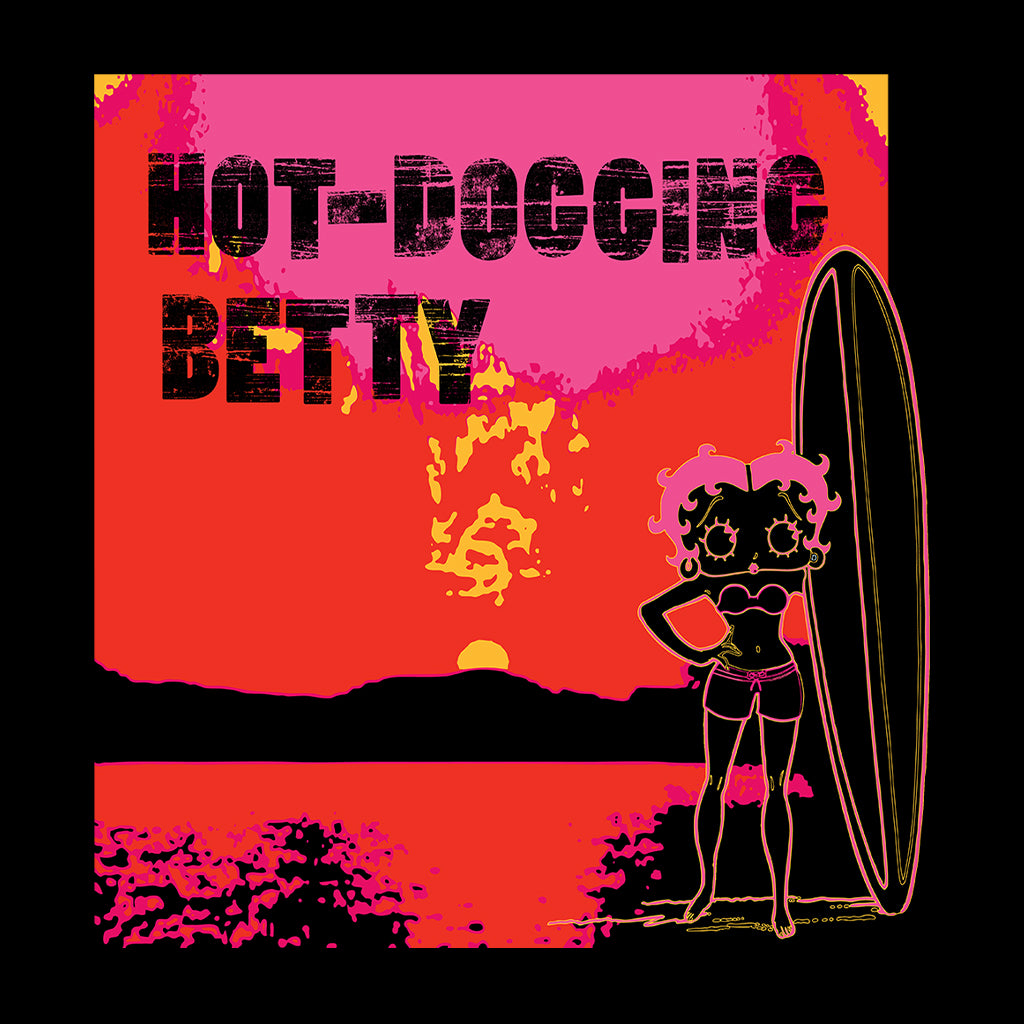 Betty Boop Hot Dogging Surfer Betty Men's Hooded Sweatshirt