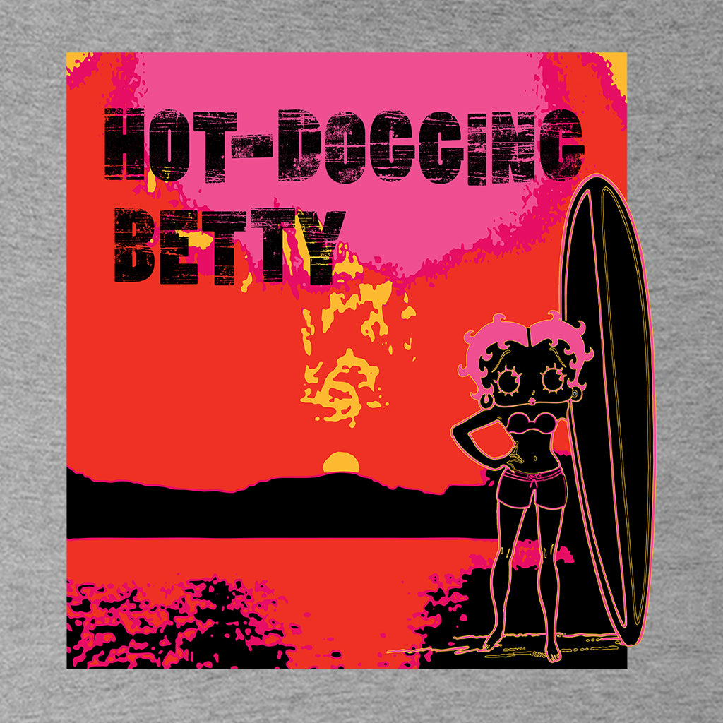 Betty Boop Hot Dogging Surfer Betty Kids Sweatshirt