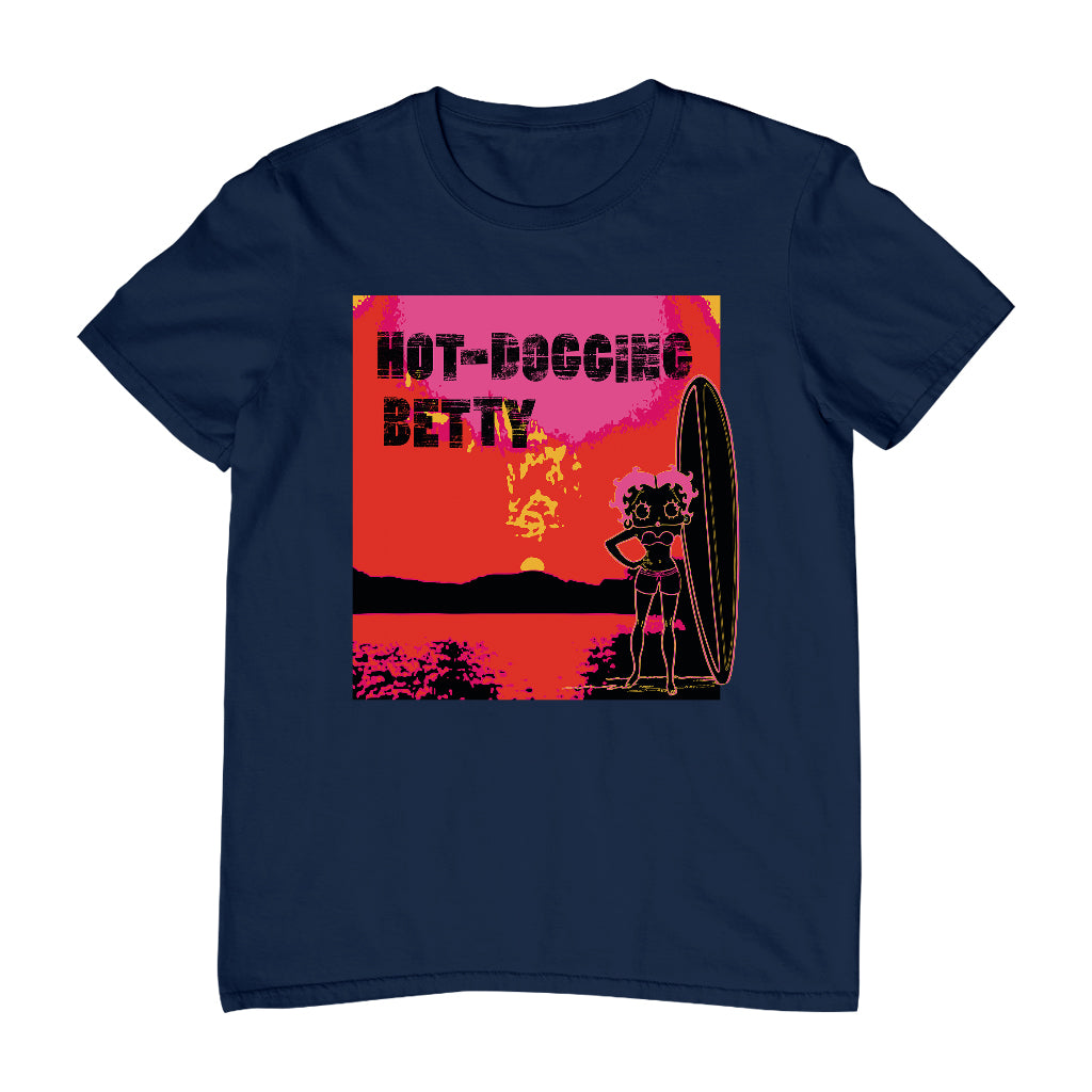 Betty Boop Hot Dogging Surfer Betty Men's T-Shirt