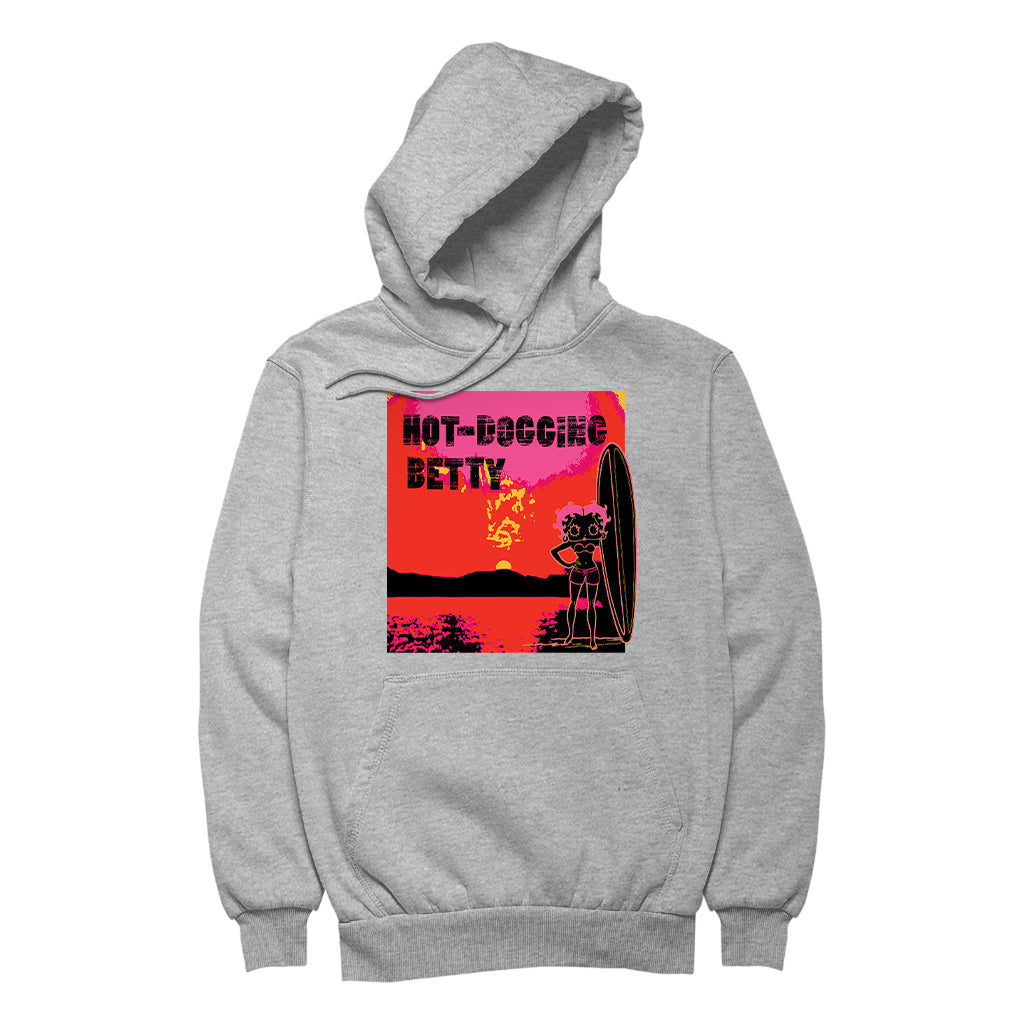 Betty Boop Hot Dogging Surfer Betty Women's Hooded Sweatshirt