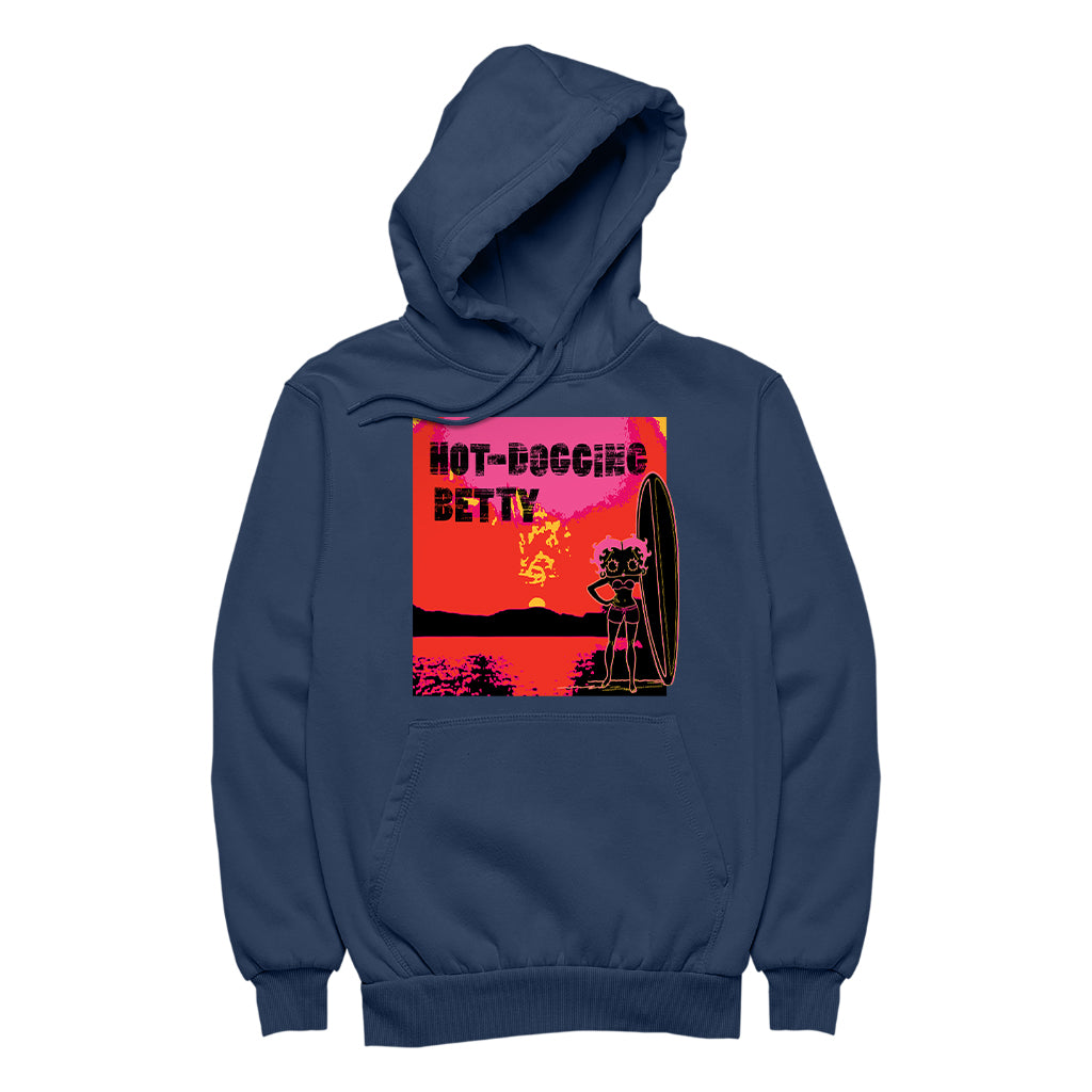 Betty Boop Hot Dogging Surfer Betty Women's Hooded Sweatshirt