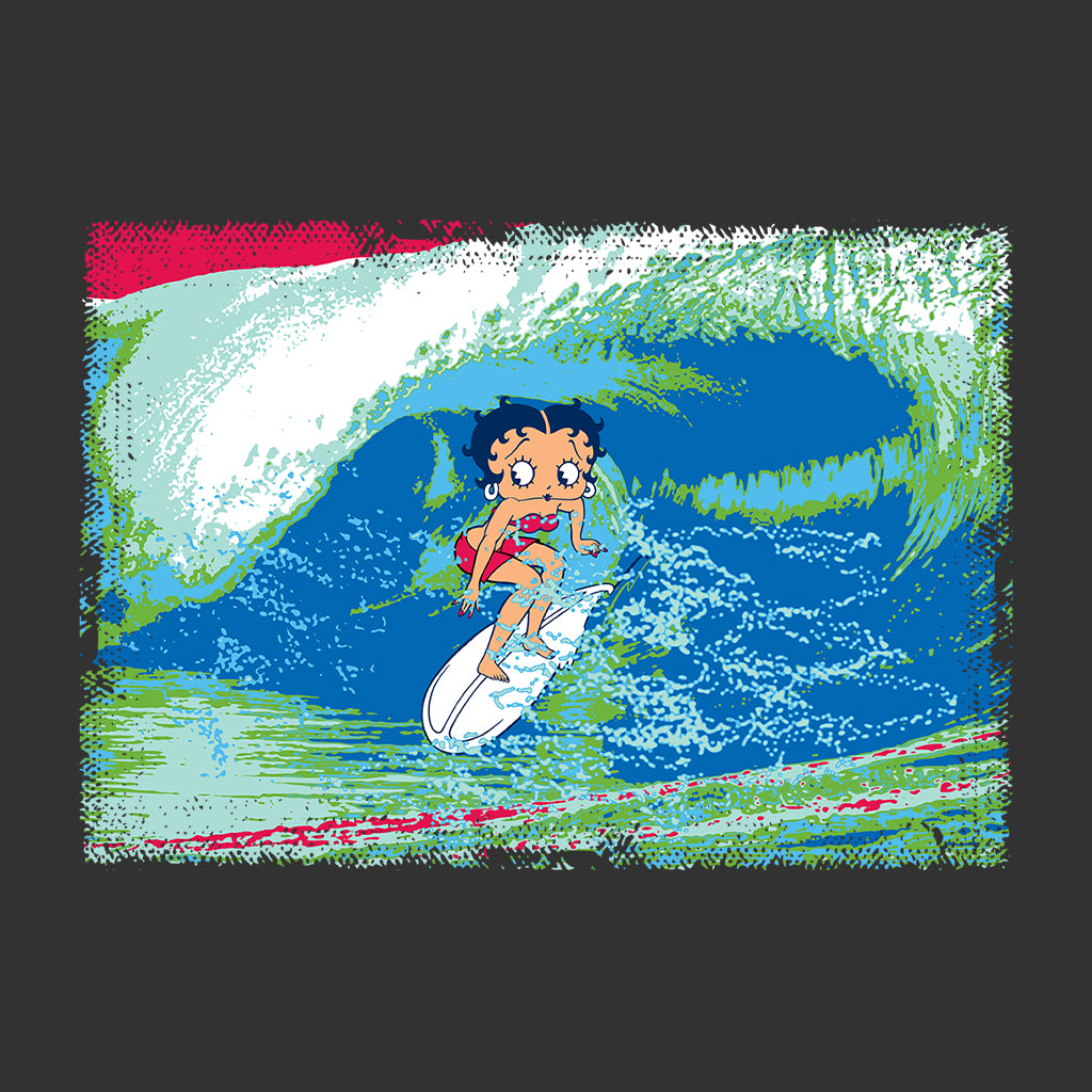 Betty Boop Green Blue Wave Surfing Women's Sweatshirt