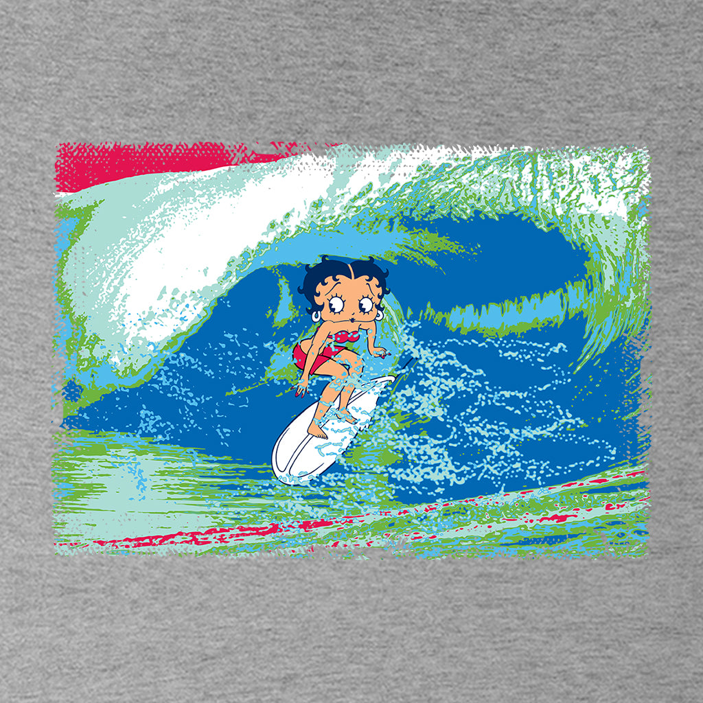 Betty Boop Green Blue Wave Surfing Women's T-Shirt