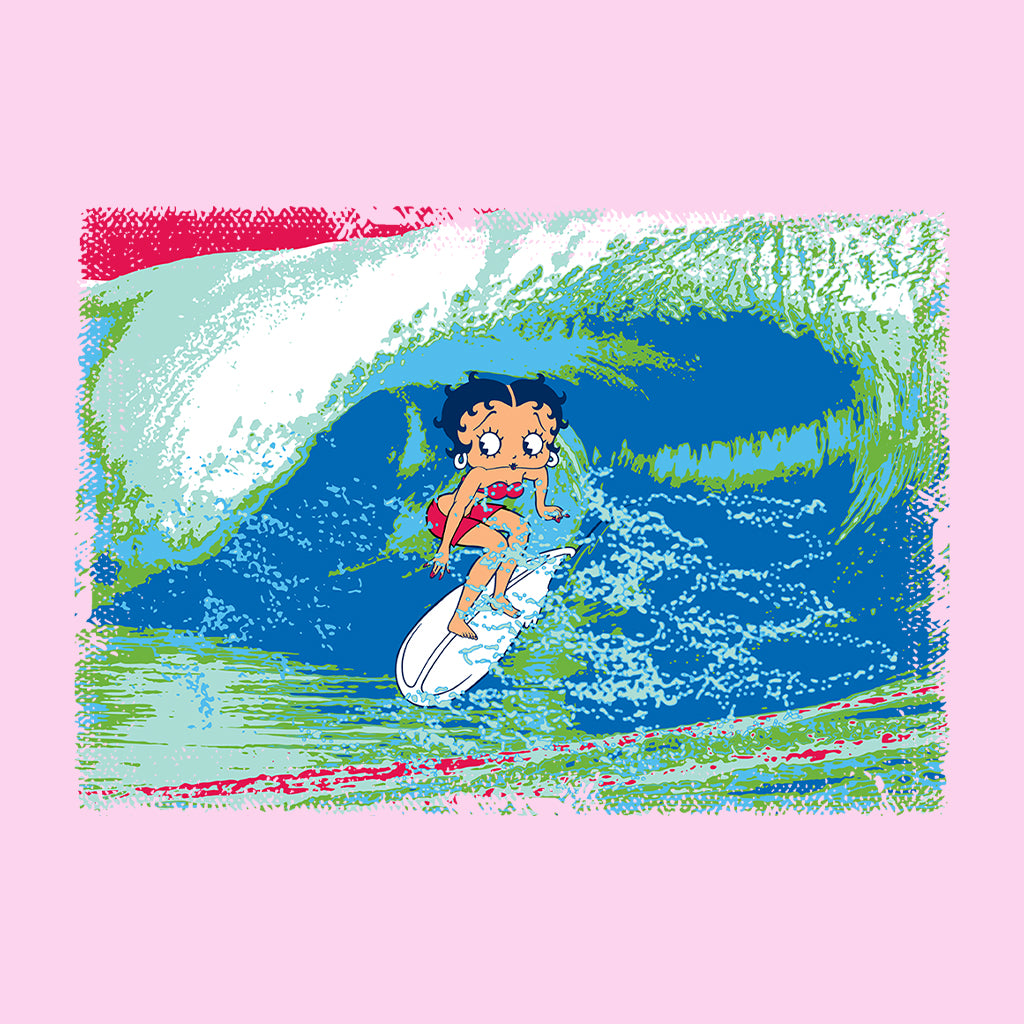 Betty Boop Green Blue Wave Surfing Women's T-Shirt