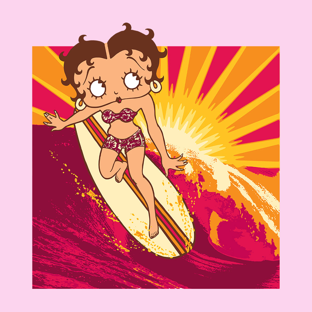 Betty Boop Sunset Surfer Women's Hooded Sweatshirt