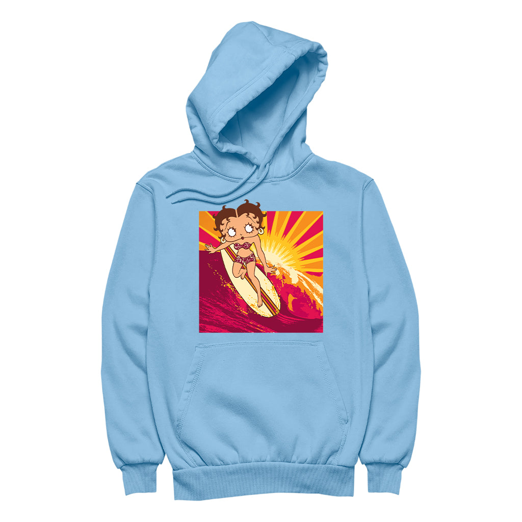 Betty Boop Sunset Surfer Men's Hooded Sweatshirt