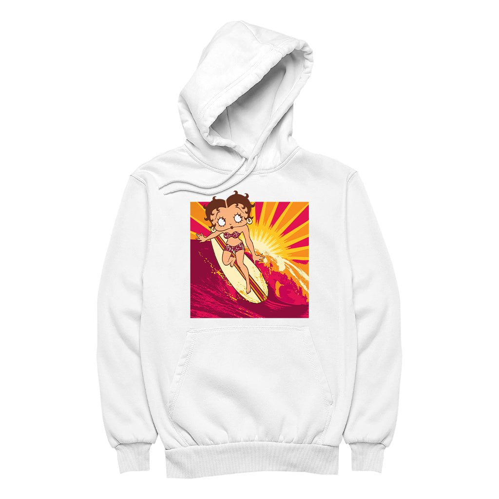 Betty Boop Sunset Surfer Men's Hooded Sweatshirt