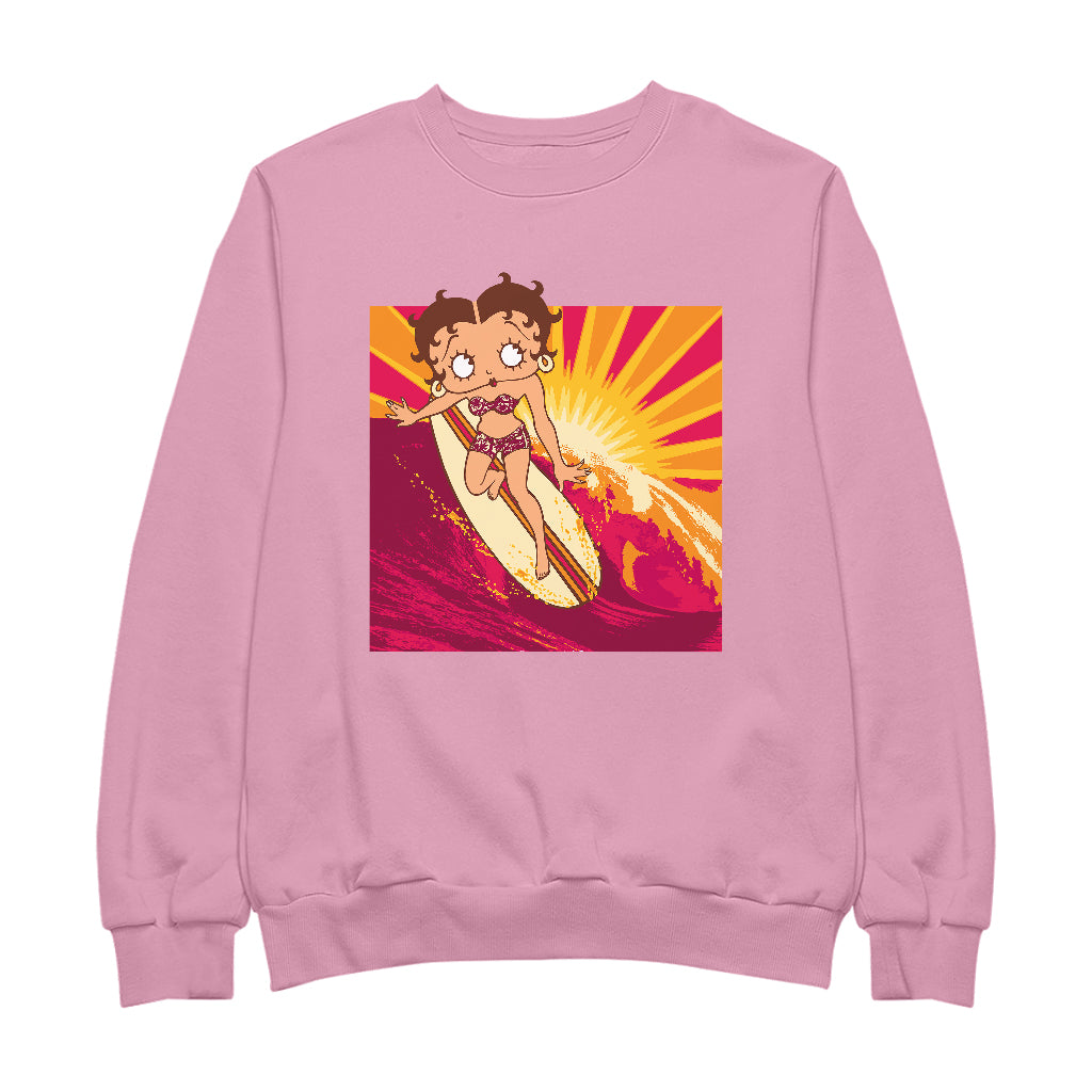 Betty Boop Sunset Surfer Men's Sweatshirt