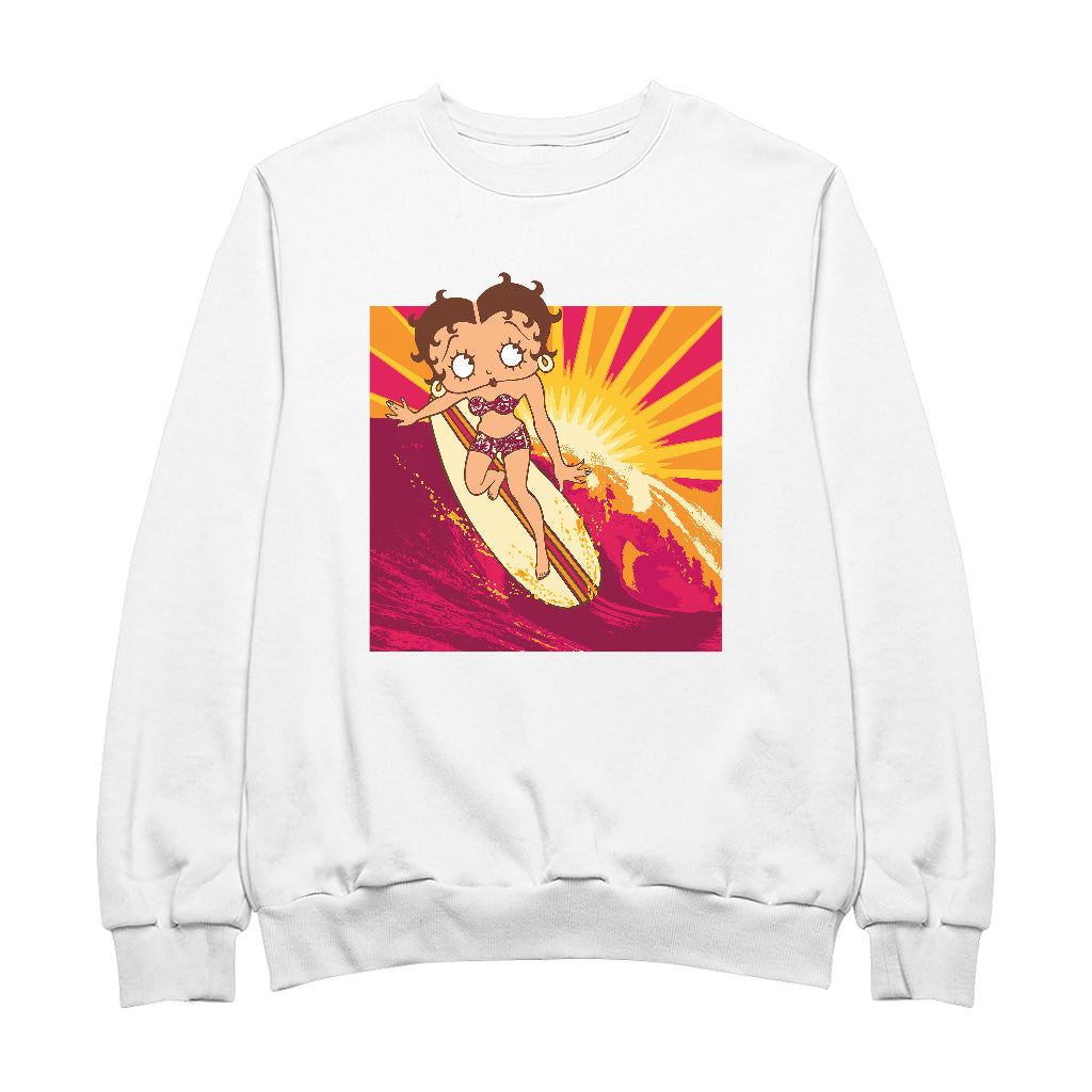 Betty Boop Sunset Surfer Men's Sweatshirt