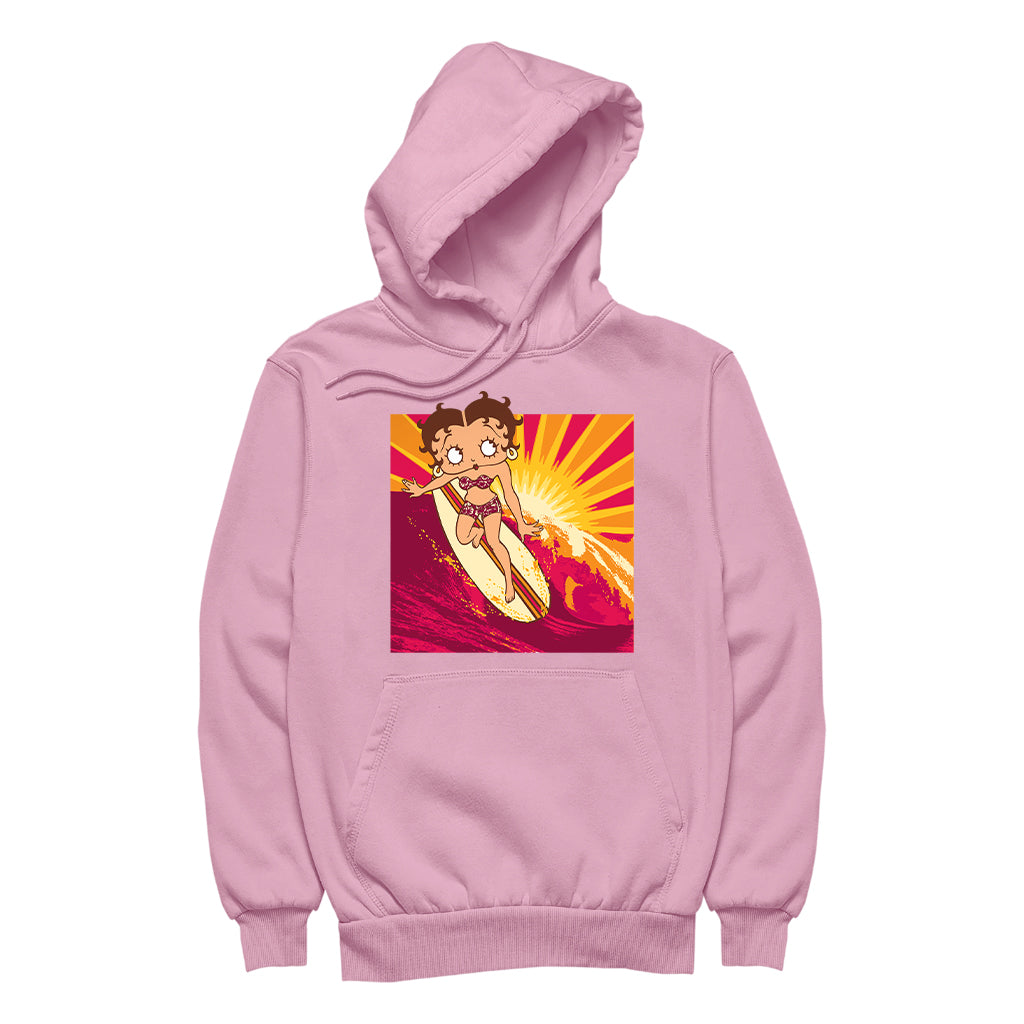 Betty Boop Sunset Surfer Women's Hooded Sweatshirt