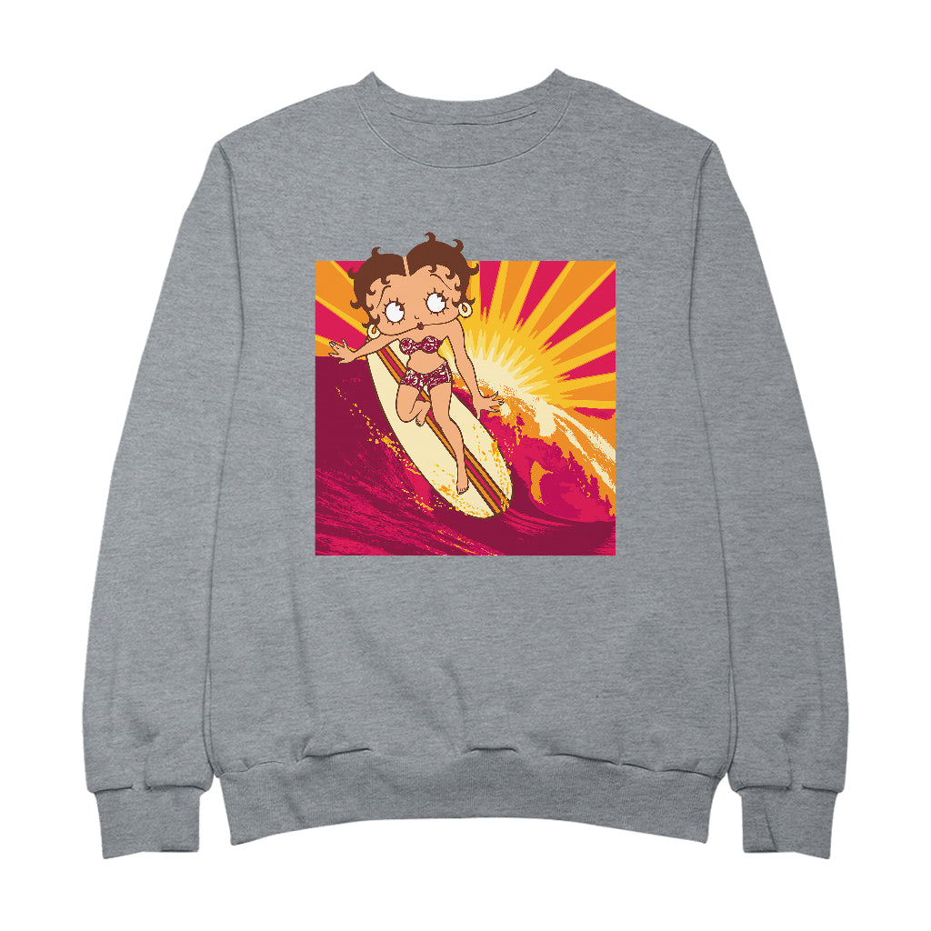 Betty Boop Sunset Surfer Women's Sweatshirt