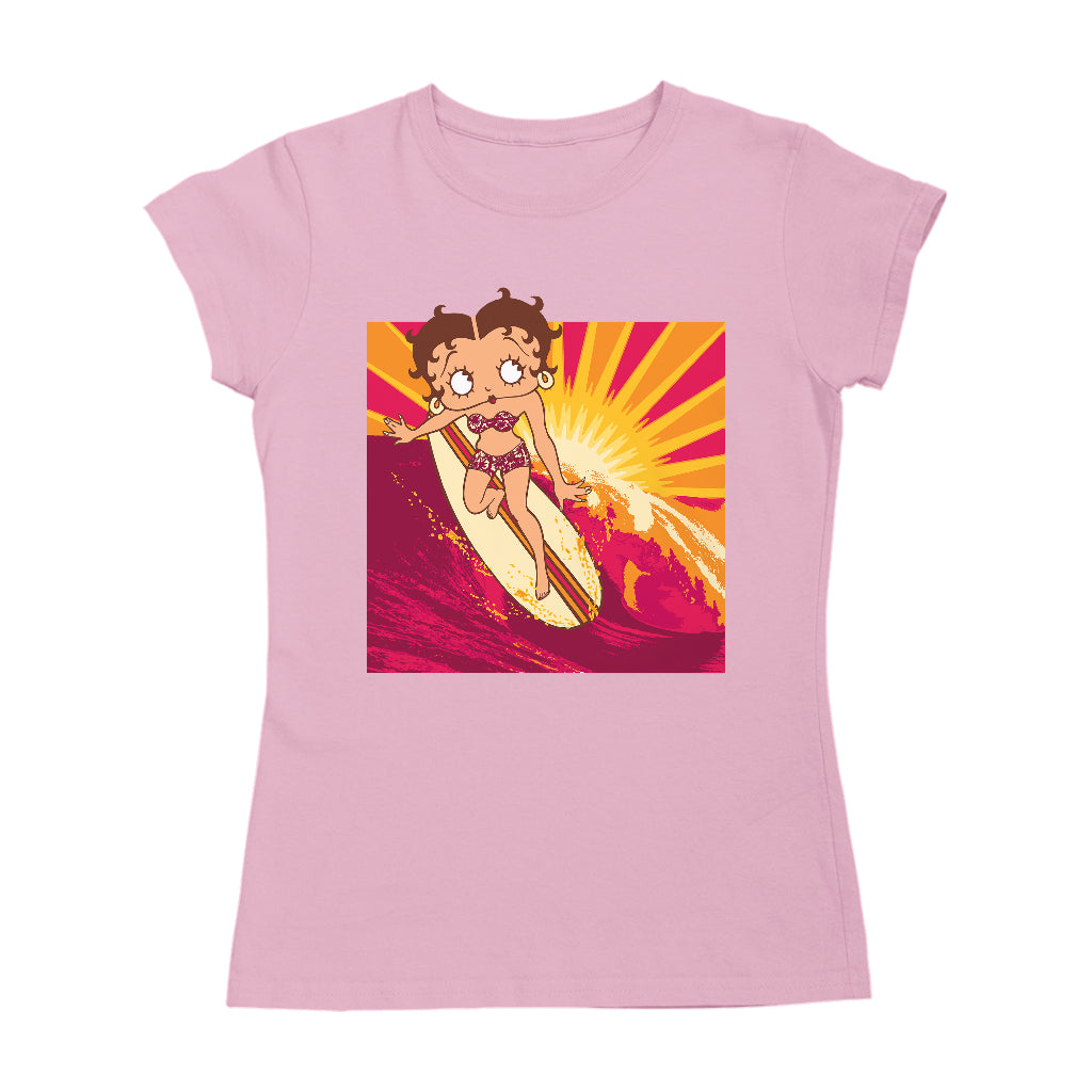 Betty Boop Sunset Surfer Women's T-Shirt