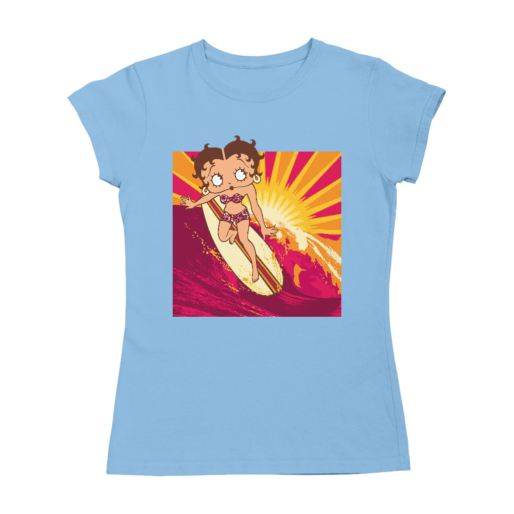 Betty Boop Sunset Surfer Women's T-Shirt