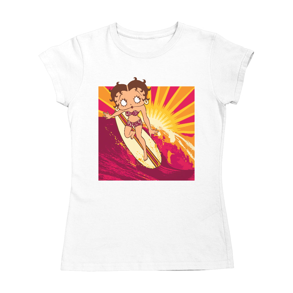 Betty Boop Sunset Surfer Women's T-Shirt