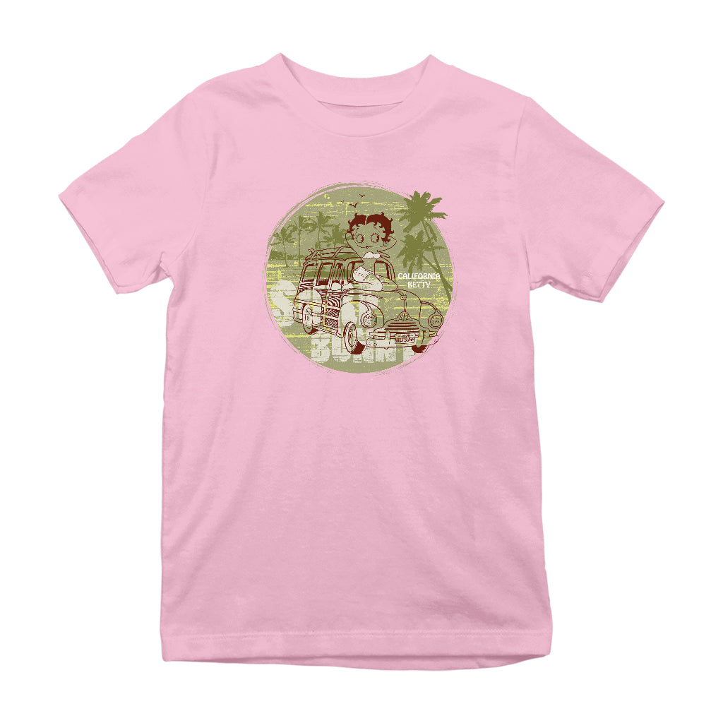 Betty Boop Surf Bunny California Kids T-Shirt
