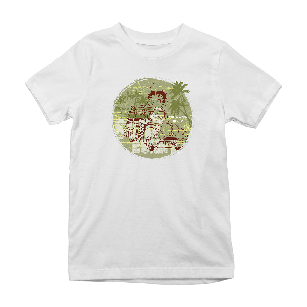 Betty Boop Surf Bunny California Kids T-Shirt