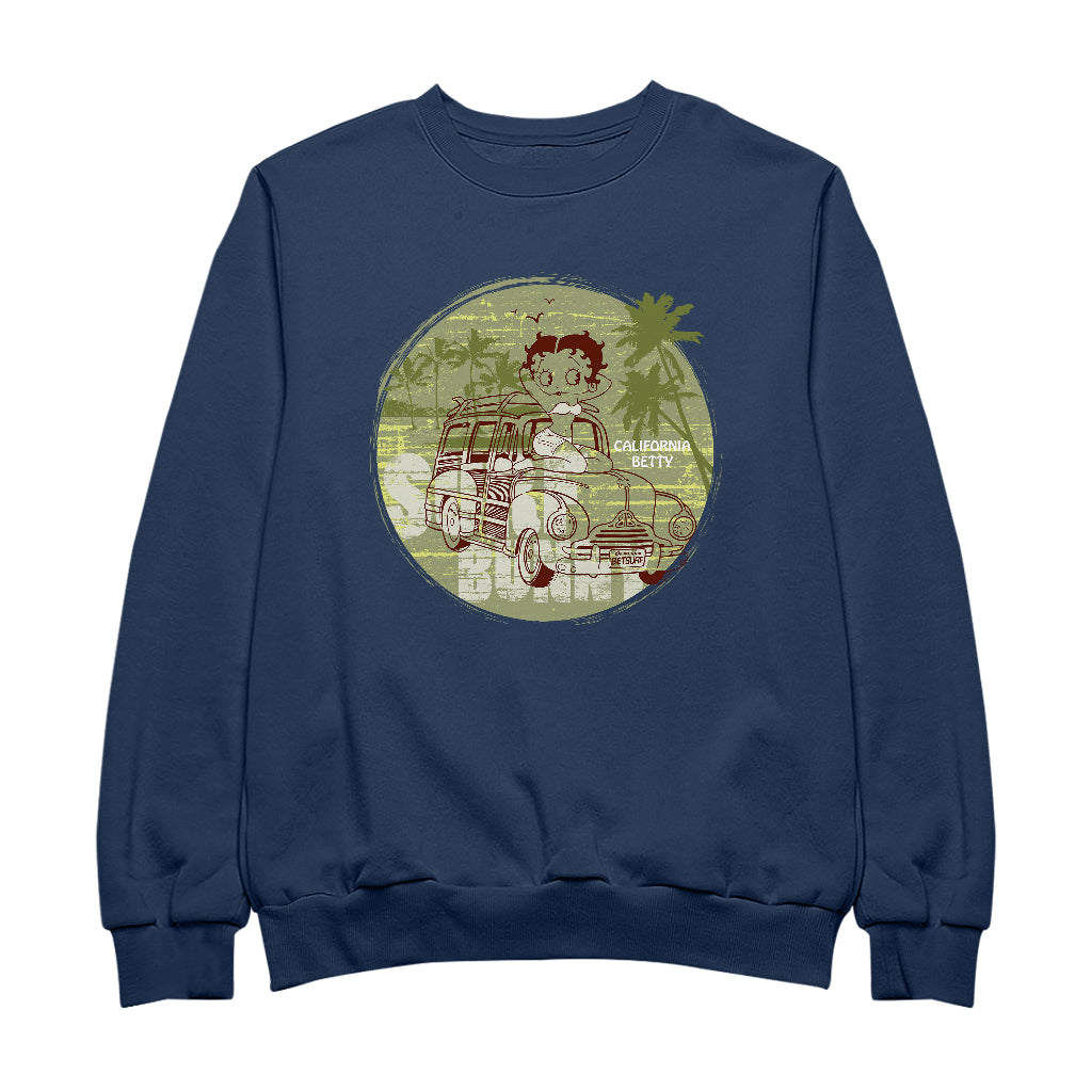 Betty Boop Surf Bunny California Men's Sweatshirt
