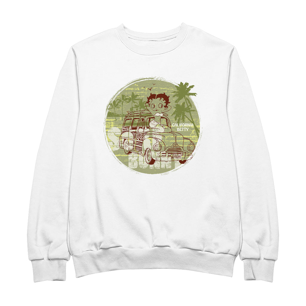 Betty Boop Surf Bunny California Men's Sweatshirt