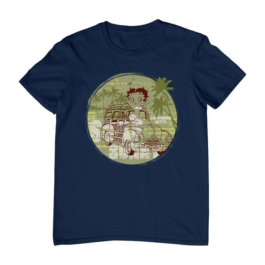 Betty Boop Surf Bunny California Men's T-Shirt