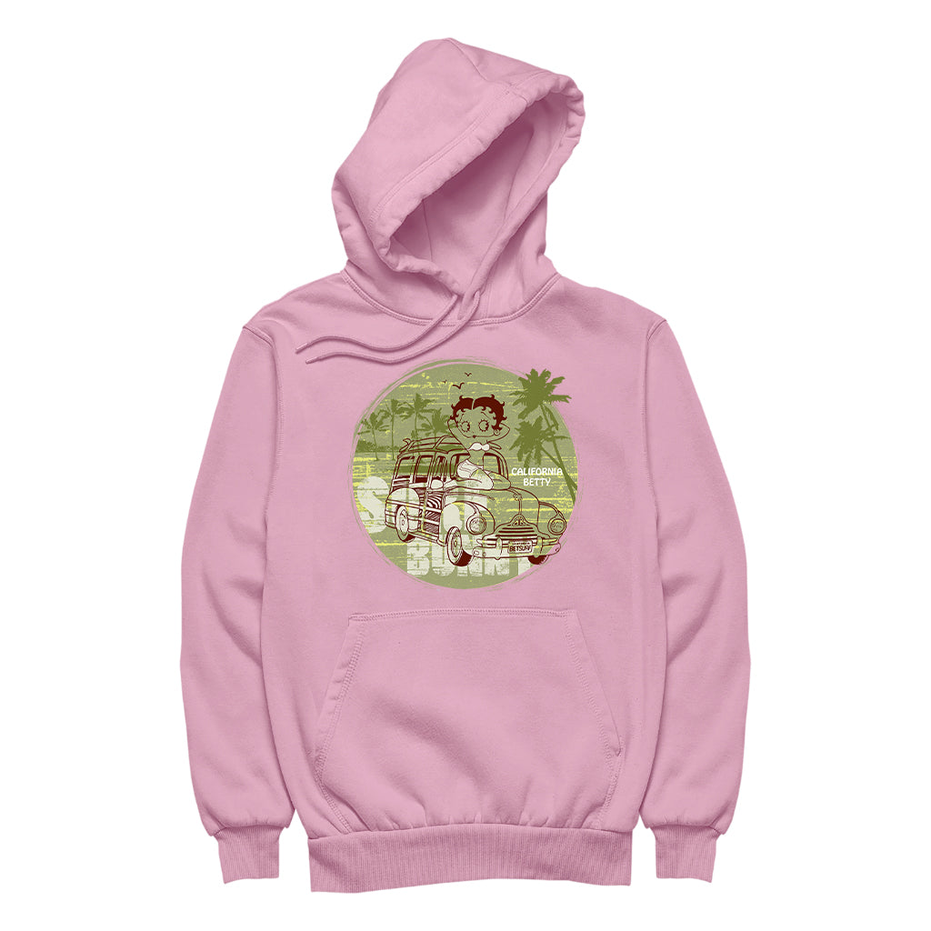 Betty Boop Surf Bunny California Women's Hooded Sweatshirt