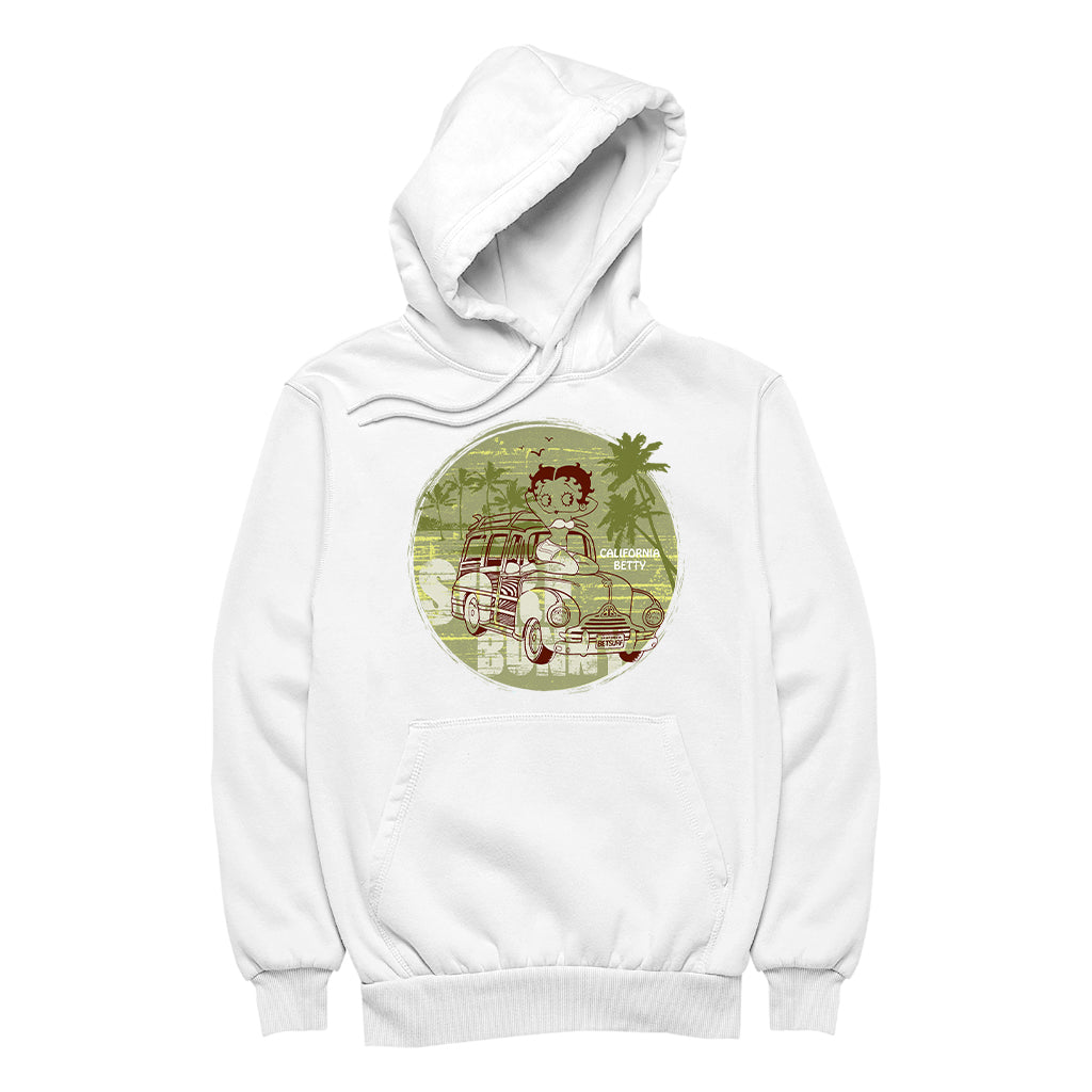 Betty Boop Surf Bunny California Women's Hooded Sweatshirt
