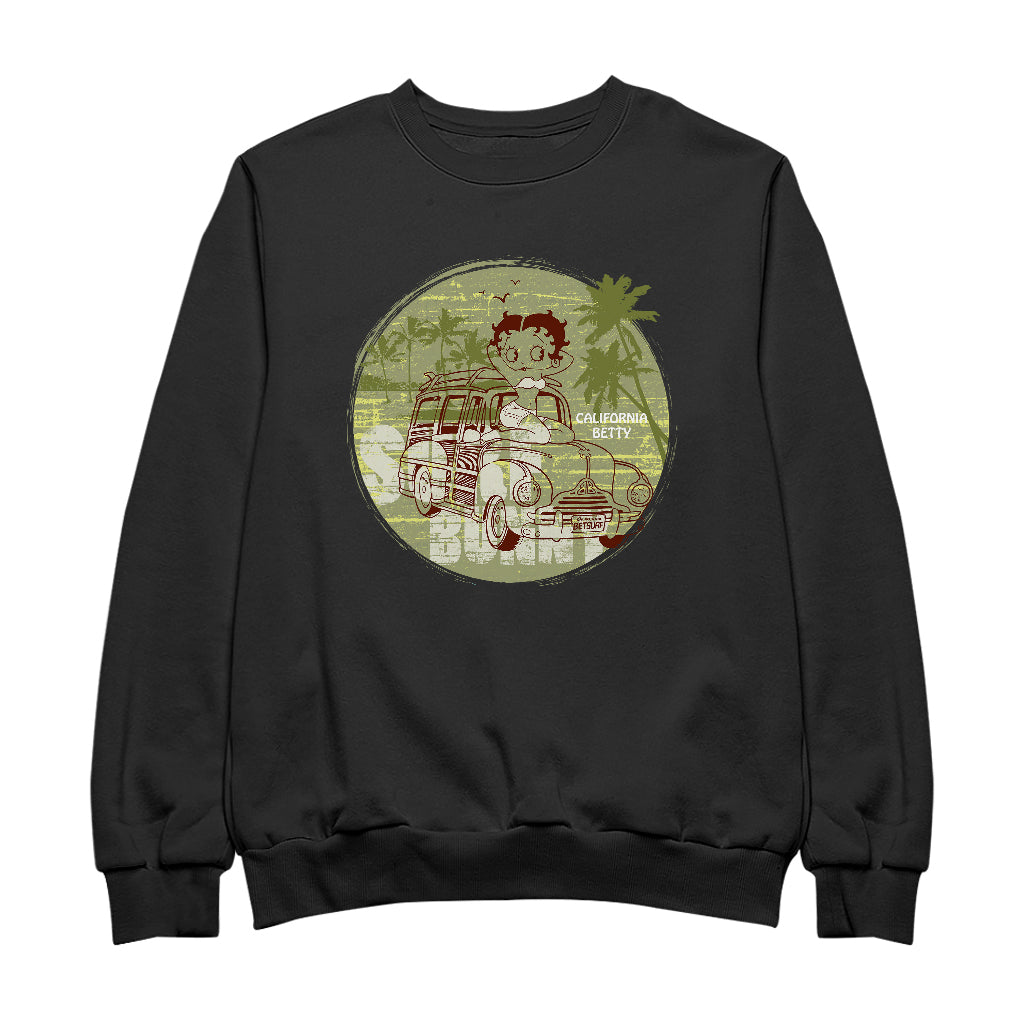 Betty Boop Surf Bunny California Women's Sweatshirt
