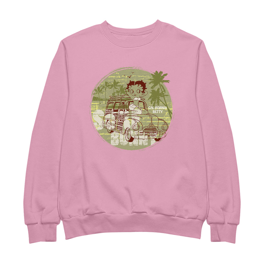 Betty Boop Surf Bunny California Women's Sweatshirt