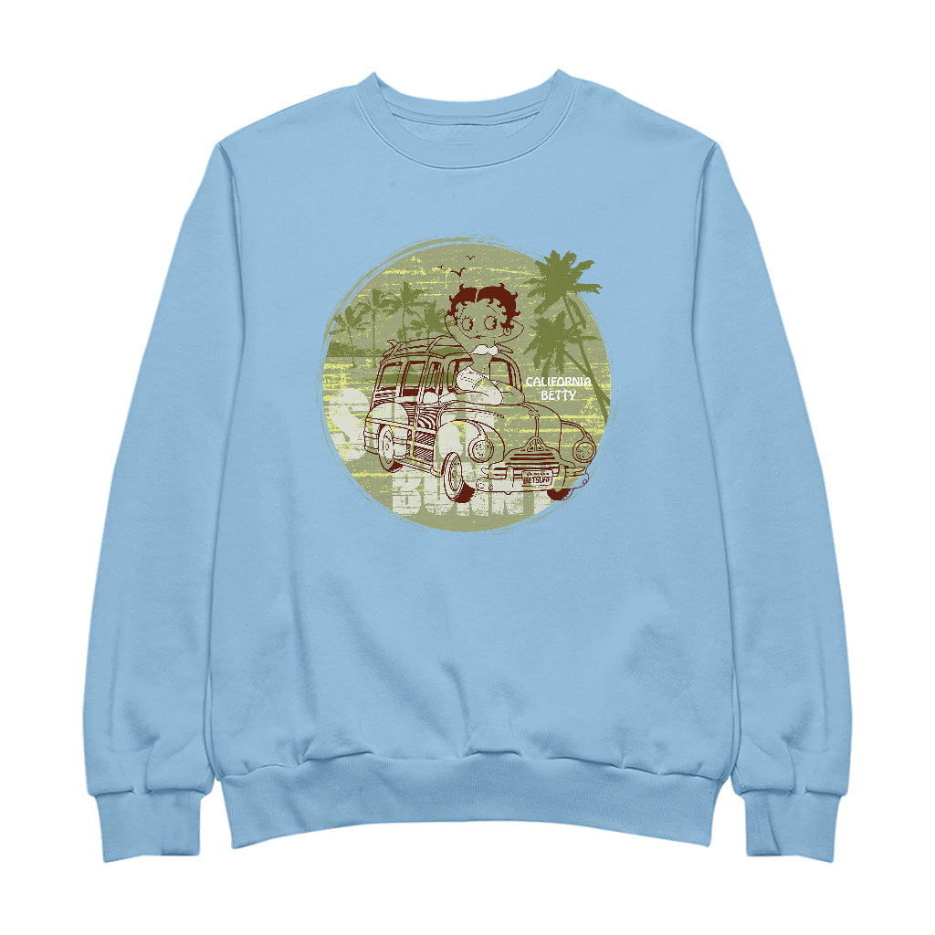 Betty Boop Surf Bunny California Women's Sweatshirt