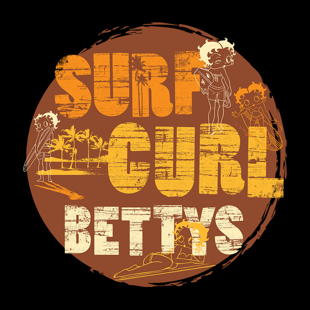 Betty Boop Surf Curls Beach Men's Sweatshirt
