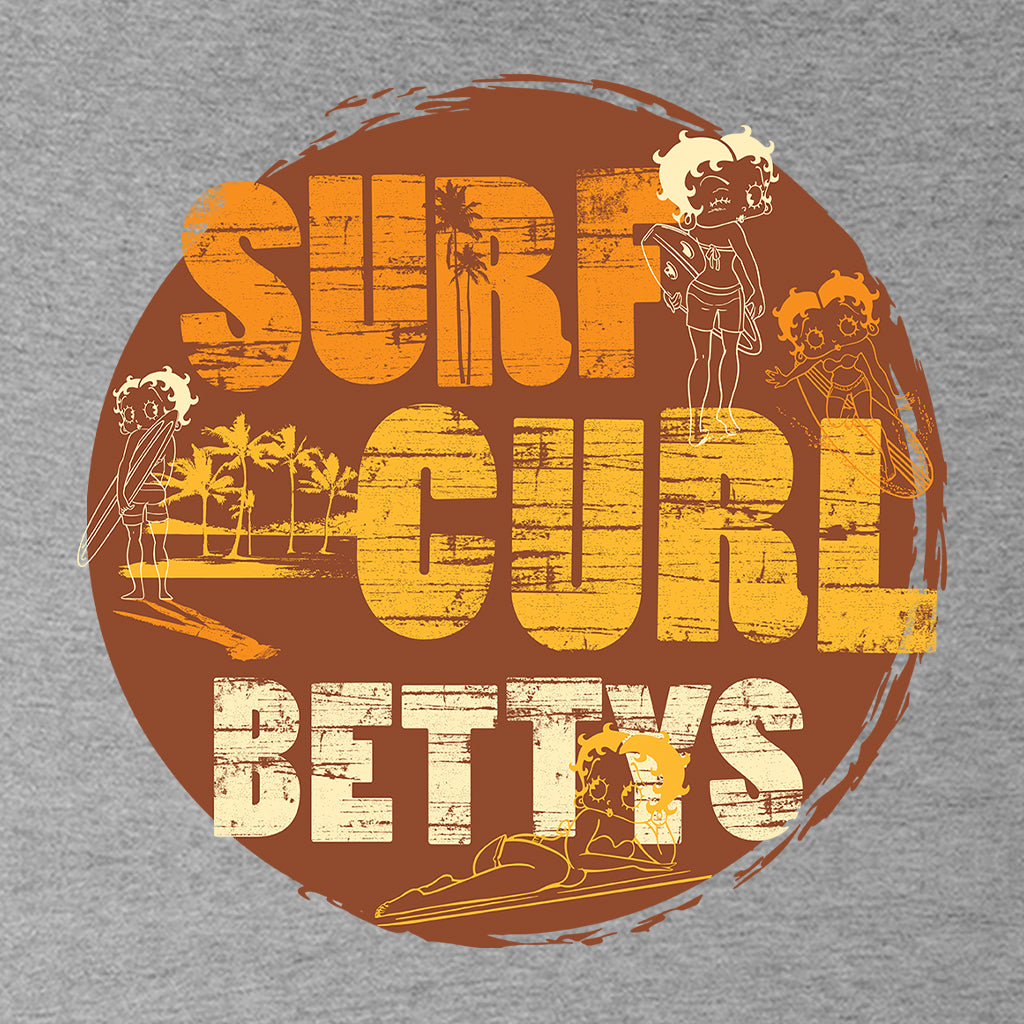 Betty Boop Surf Curls Beach Men's Hooded Sweatshirt