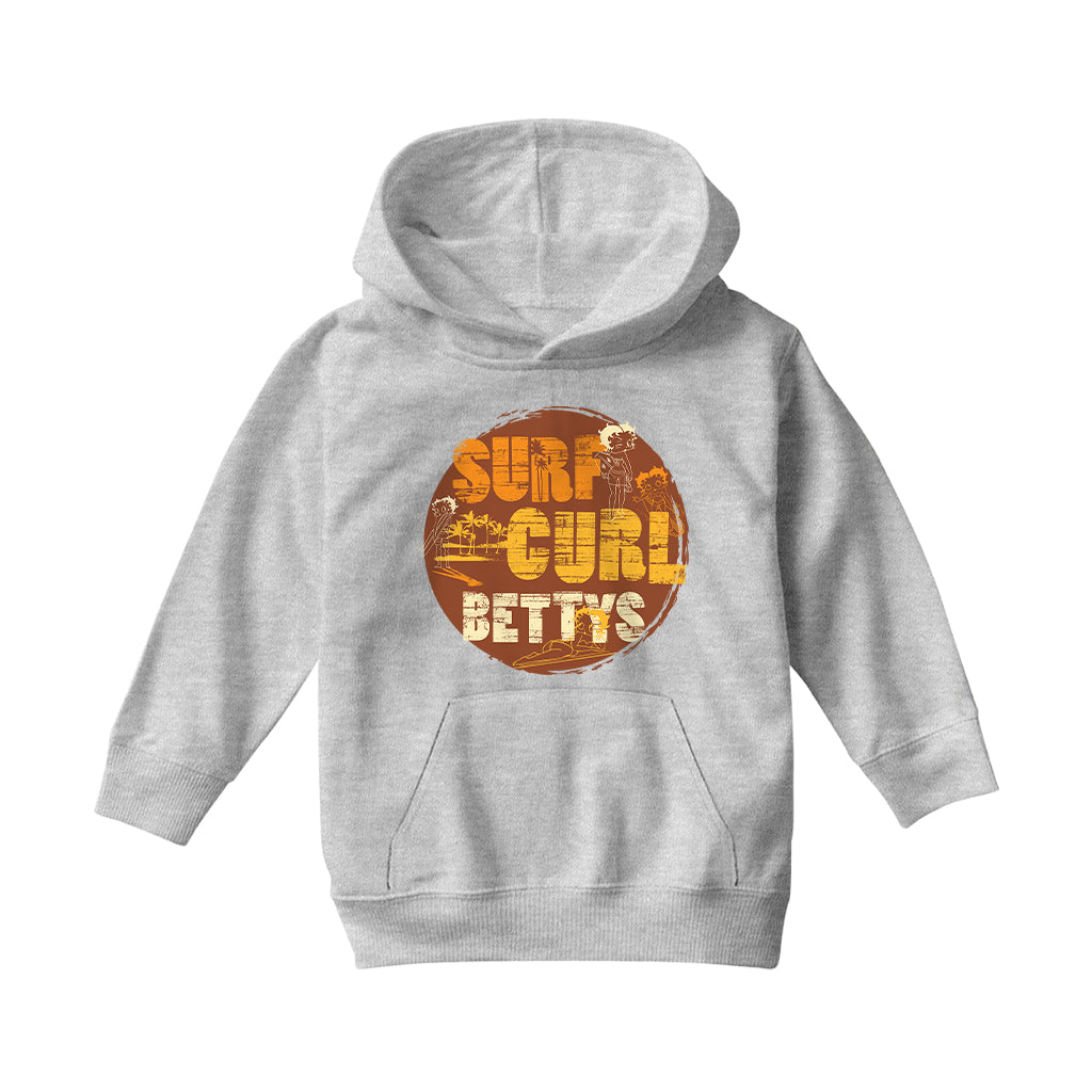 Betty Boop Surf Curls Beach Kids Hooded Sweatshirt