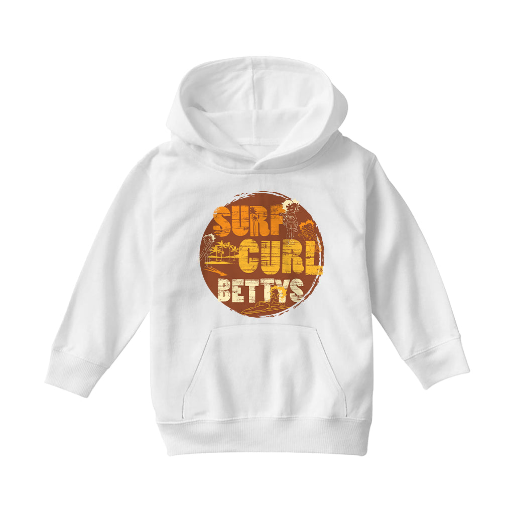 Betty Boop Surf Curls Beach Kids Hooded Sweatshirt