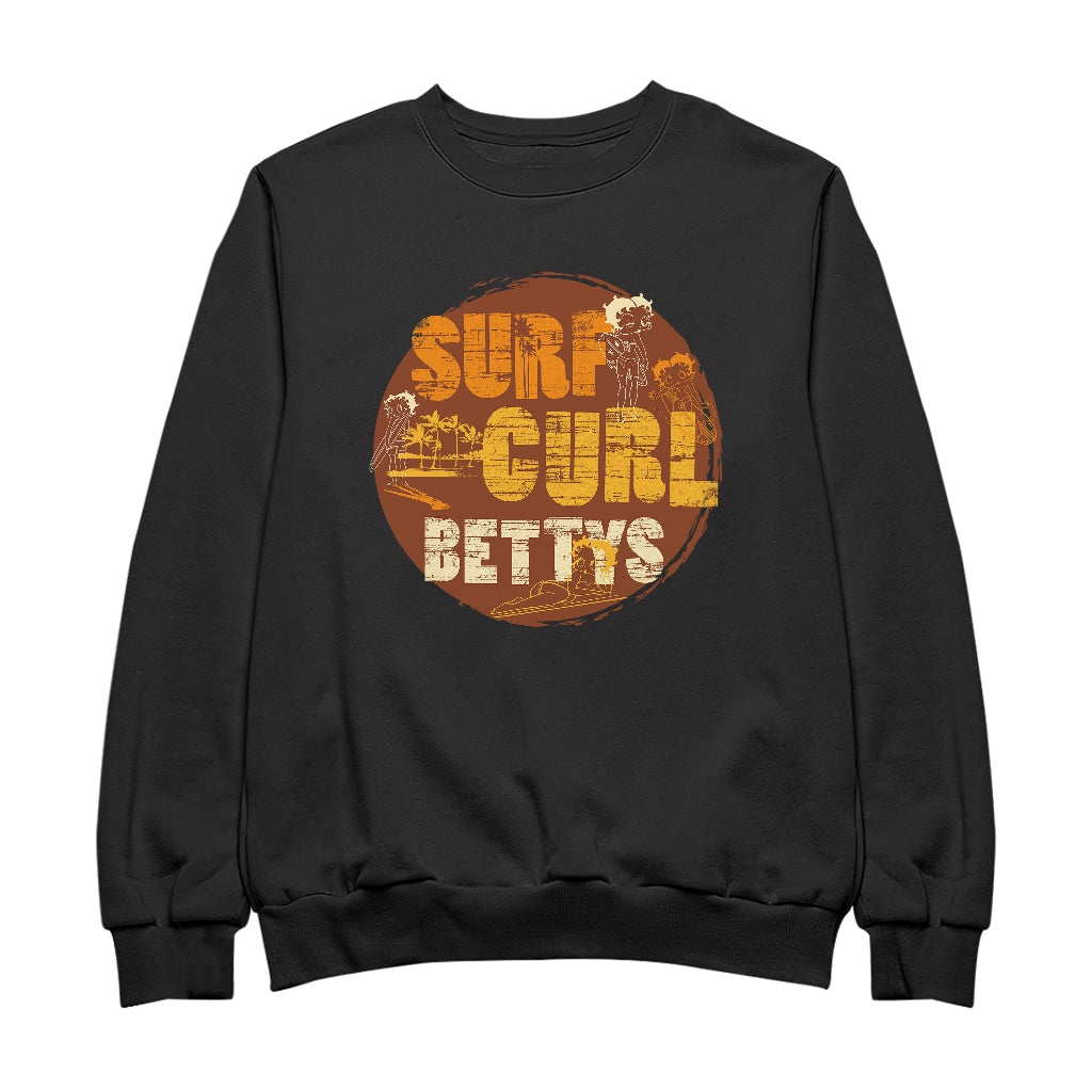 Betty Boop Surf Curls Beach Men's Sweatshirt