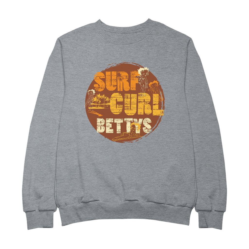 Betty Boop Surf Curls Beach Men's Sweatshirt