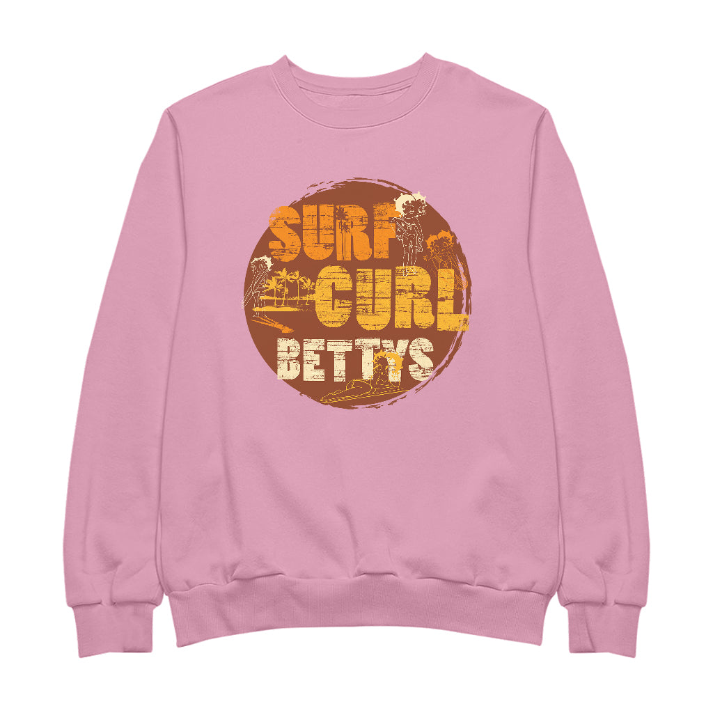 Betty Boop Surf Curls Beach Men's Sweatshirt