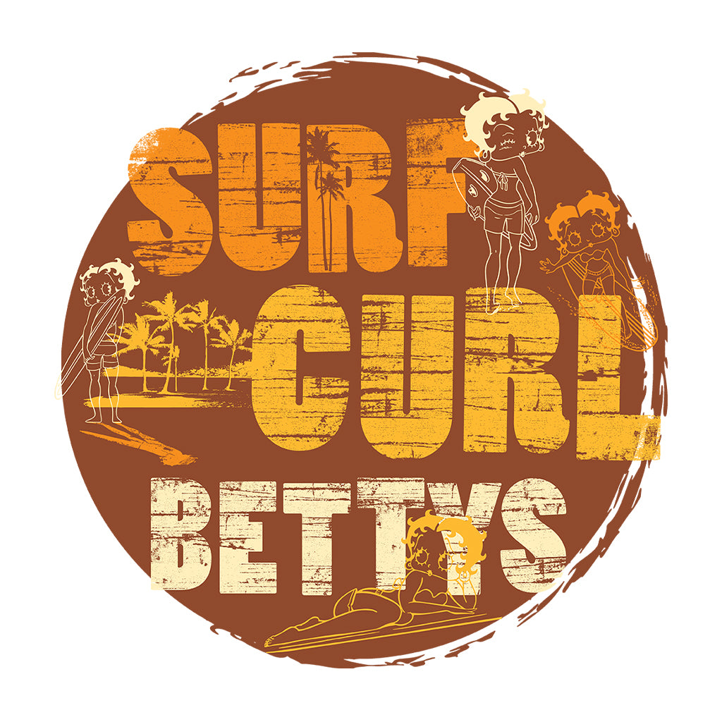 Betty Boop Surf Curls Beach Men's Hooded Sweatshirt