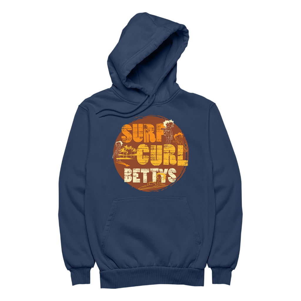 Betty Boop Surf Curls Beach Women's Hooded Sweatshirt