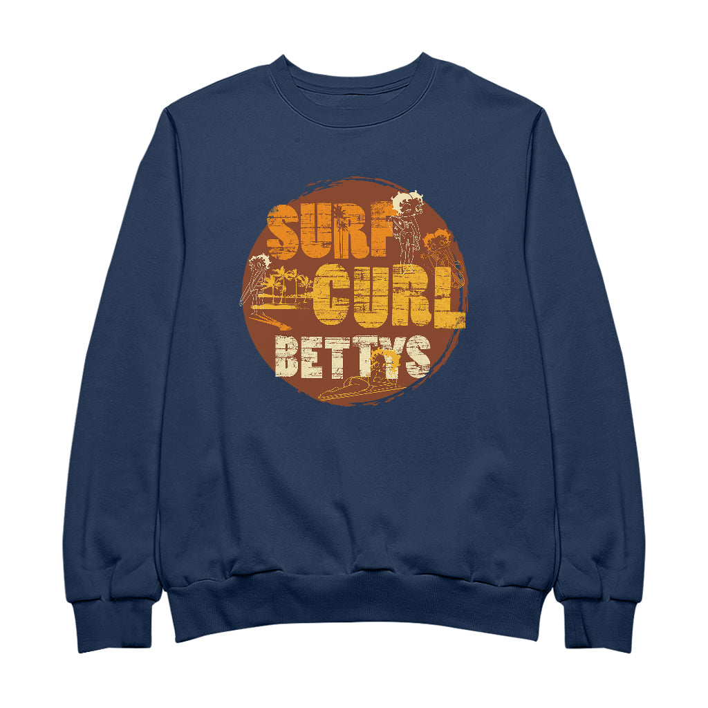 Betty Boop Surf Curls Beach Women's Sweatshirt