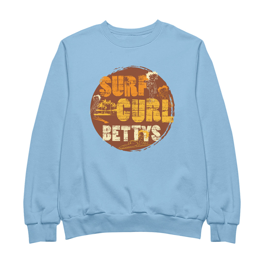 Betty Boop Surf Curls Beach Women's Sweatshirt