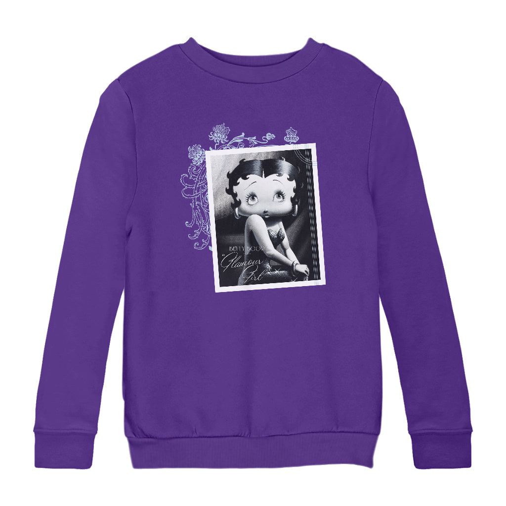 Betty Boop Portrait Glamour Girl Kids Sweatshirt