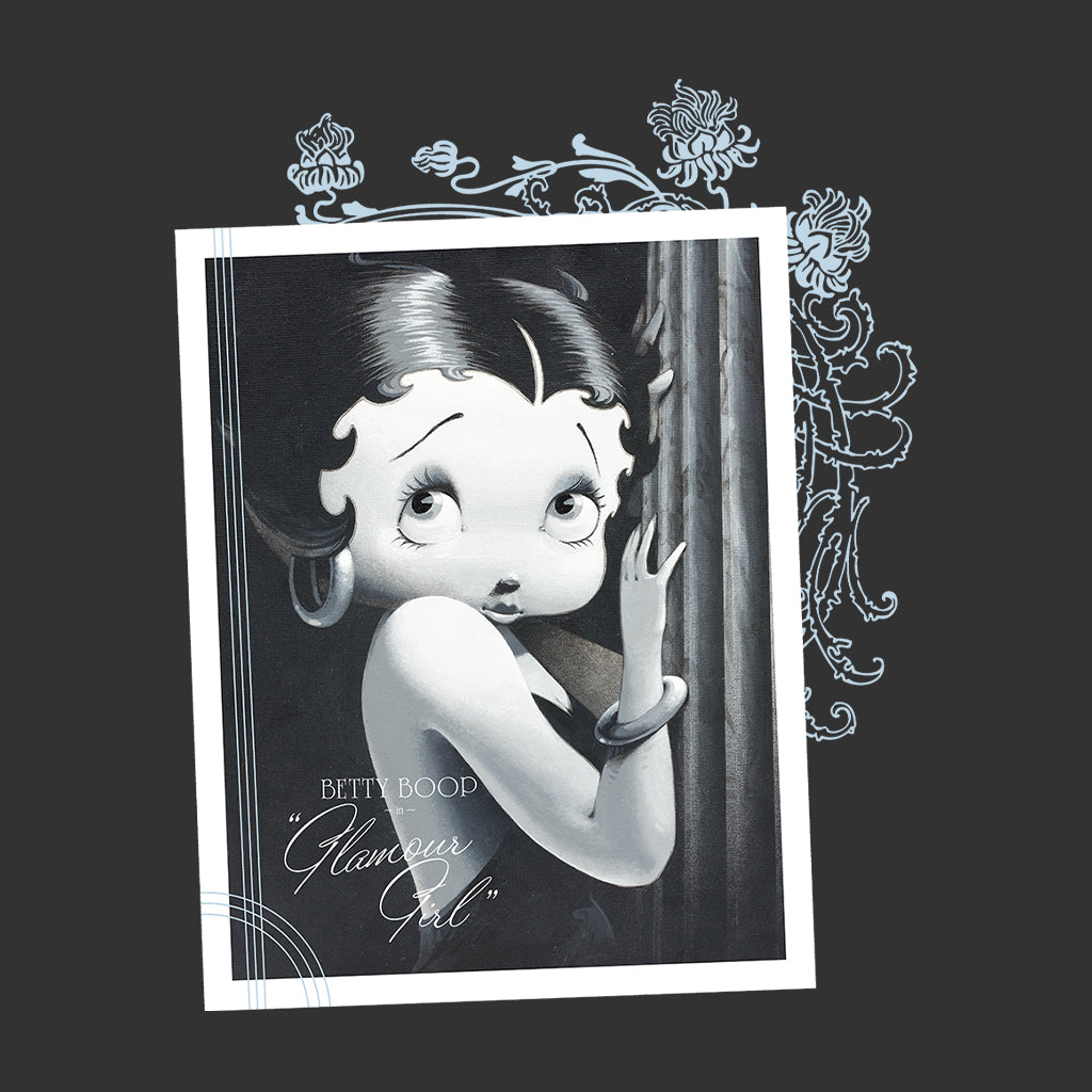 Betty Boop Floral Frame Glamour Girl Kids Sweatshirt
