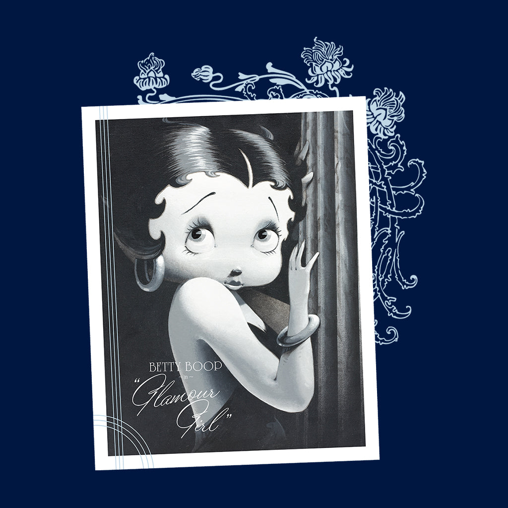 Betty Boop Floral Frame Glamour Girl Kids Hooded Sweatshirt