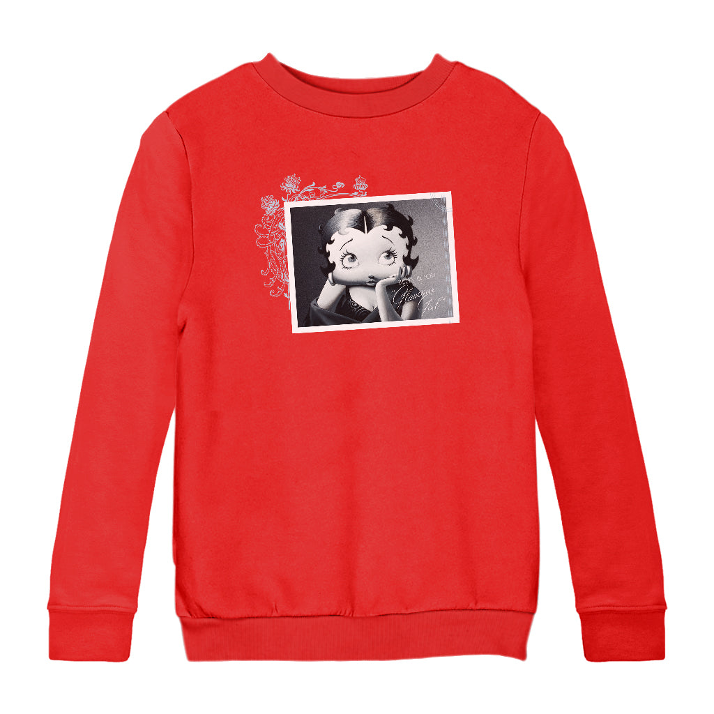 Betty Boop Lashes Glamour Girl Kids Sweatshirt