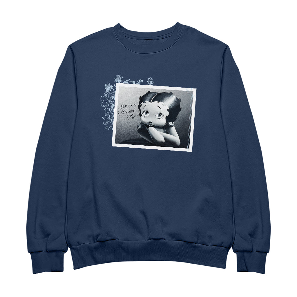 Betty Boop Leaning Portrait Glamour Girl Men's Sweatshirt