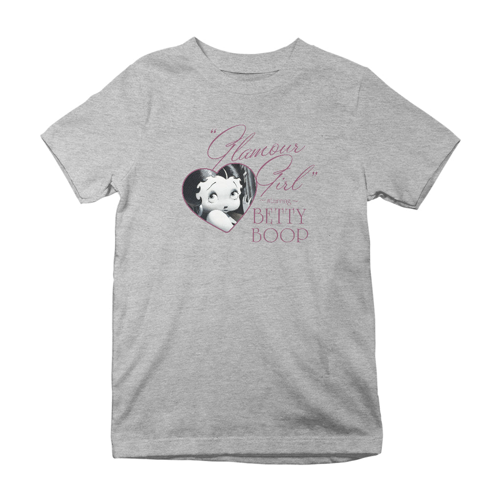Betty Boop Heart Frame Glamour Girl Kids T-Shirt
