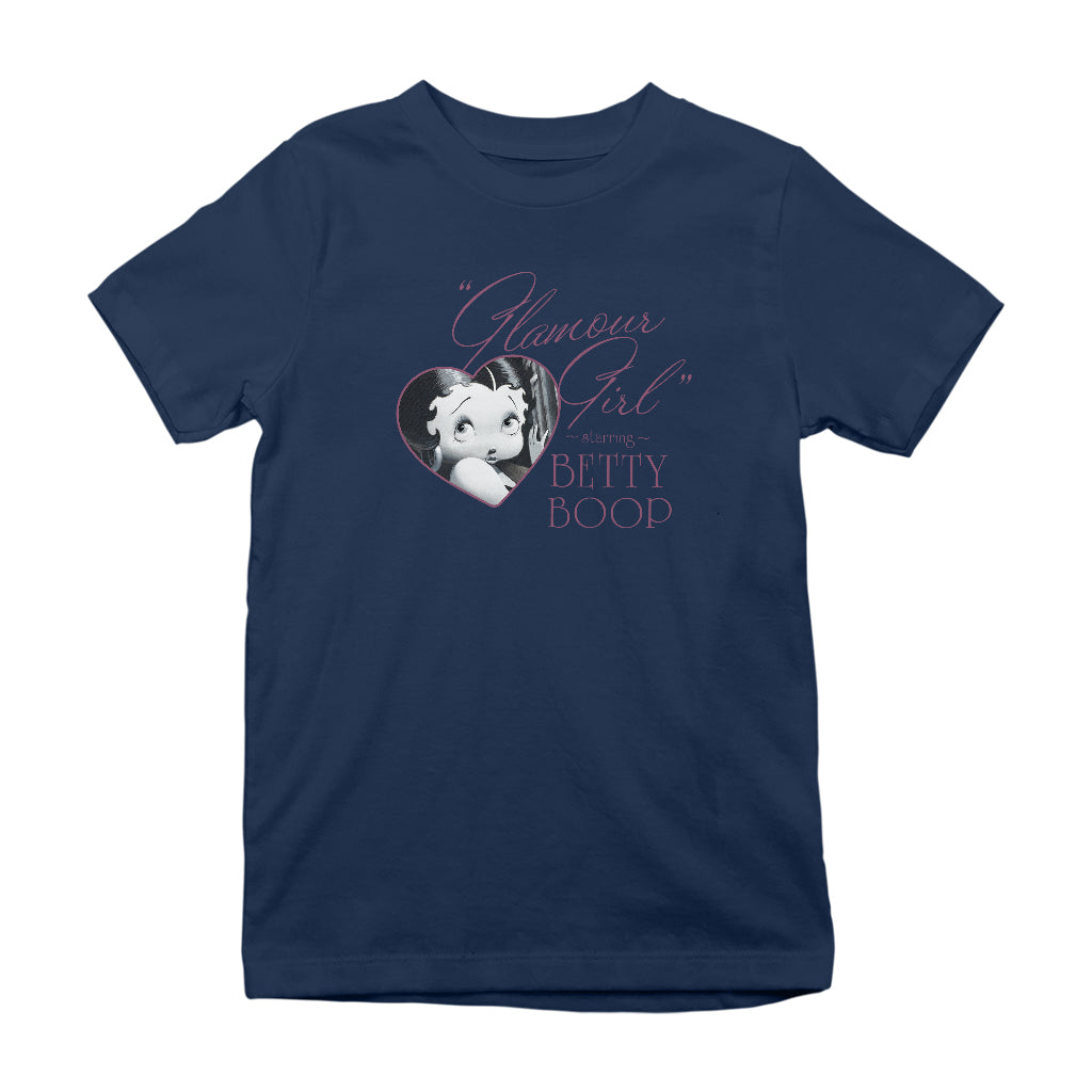 Betty Boop Heart Frame Glamour Girl Kids T-Shirt