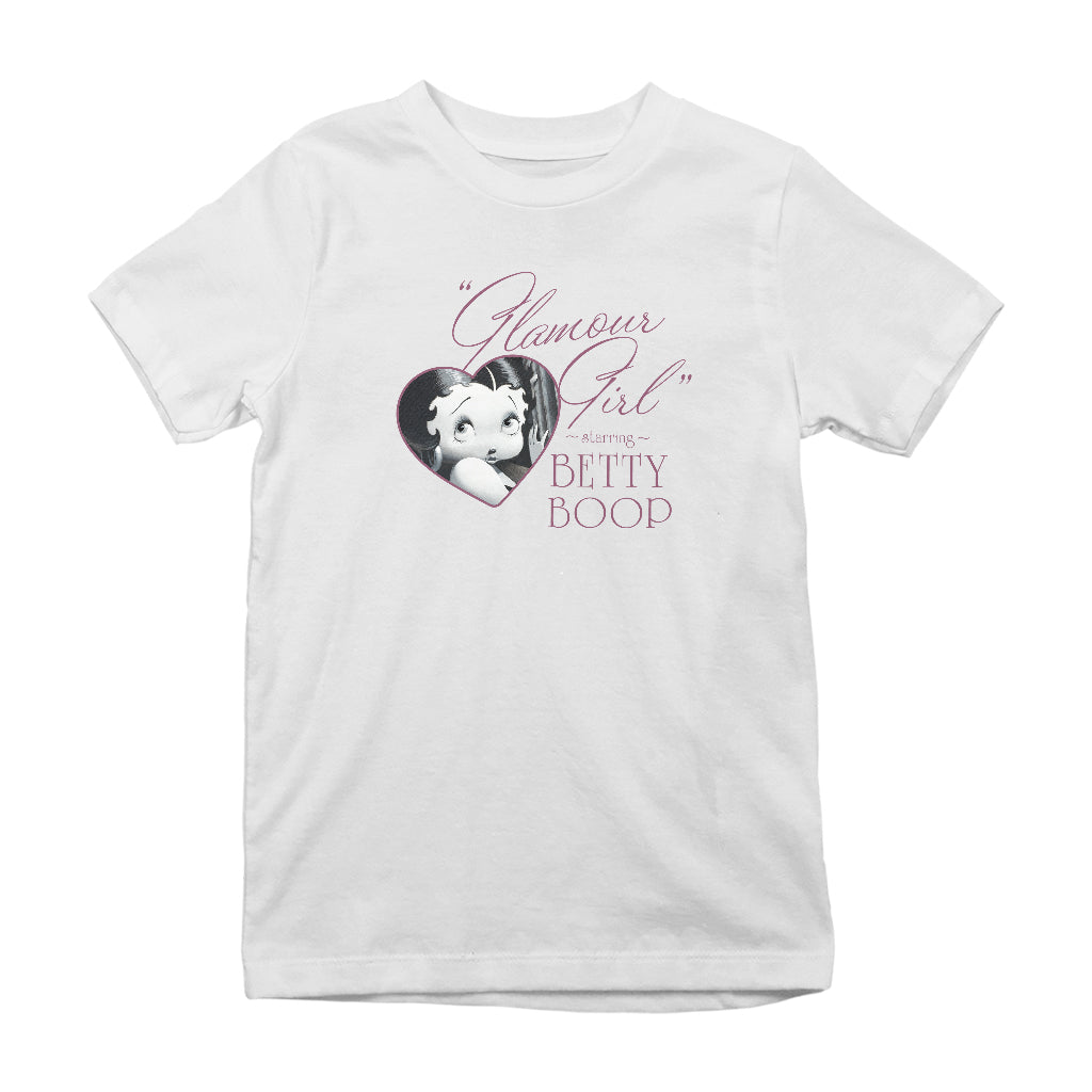 Betty Boop Heart Frame Glamour Girl Kids T-Shirt